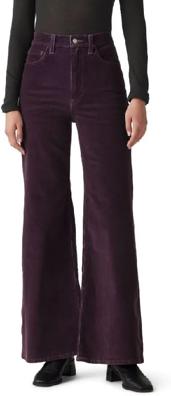 Levi Ribcage Bell Women's Jeans - PLUM PERFECT Elegant Raw Hem Jeans