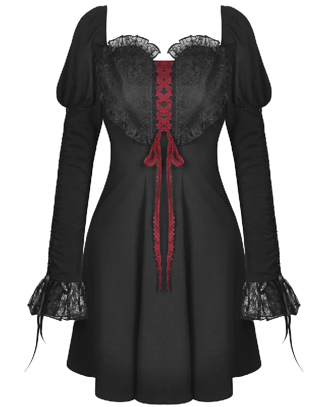 Dark In Love This Bleeding Heart Gothic Mini Dress Comfortable Wrap Mini Dress