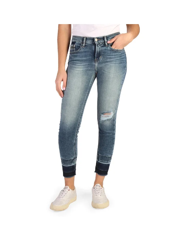 Classic Denim Jeans by Calvin Klein Trendy Wide-Legged High-Waist Jeans