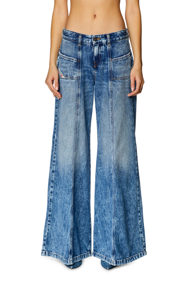 Bootcut and Flare Jeans - D-Akii Casual High-Waisted Bootcut Jeans