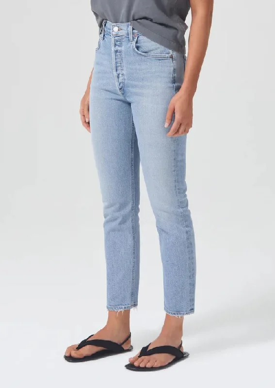 High Rise Cropped Jeans for Women: Riley's Dynamic Style Comfortable Stretch Denim Jeans