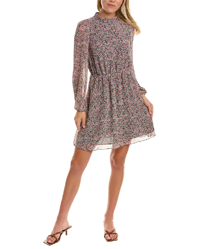 Boden High Neck Flippy Mini Dress Cozy Jersey Mini Dress