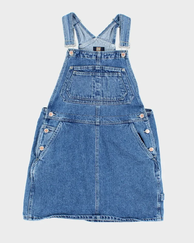 Vintage 90s Roughwear Dungaree Mini Dress - S Cozy T-Shirt Mini Dress