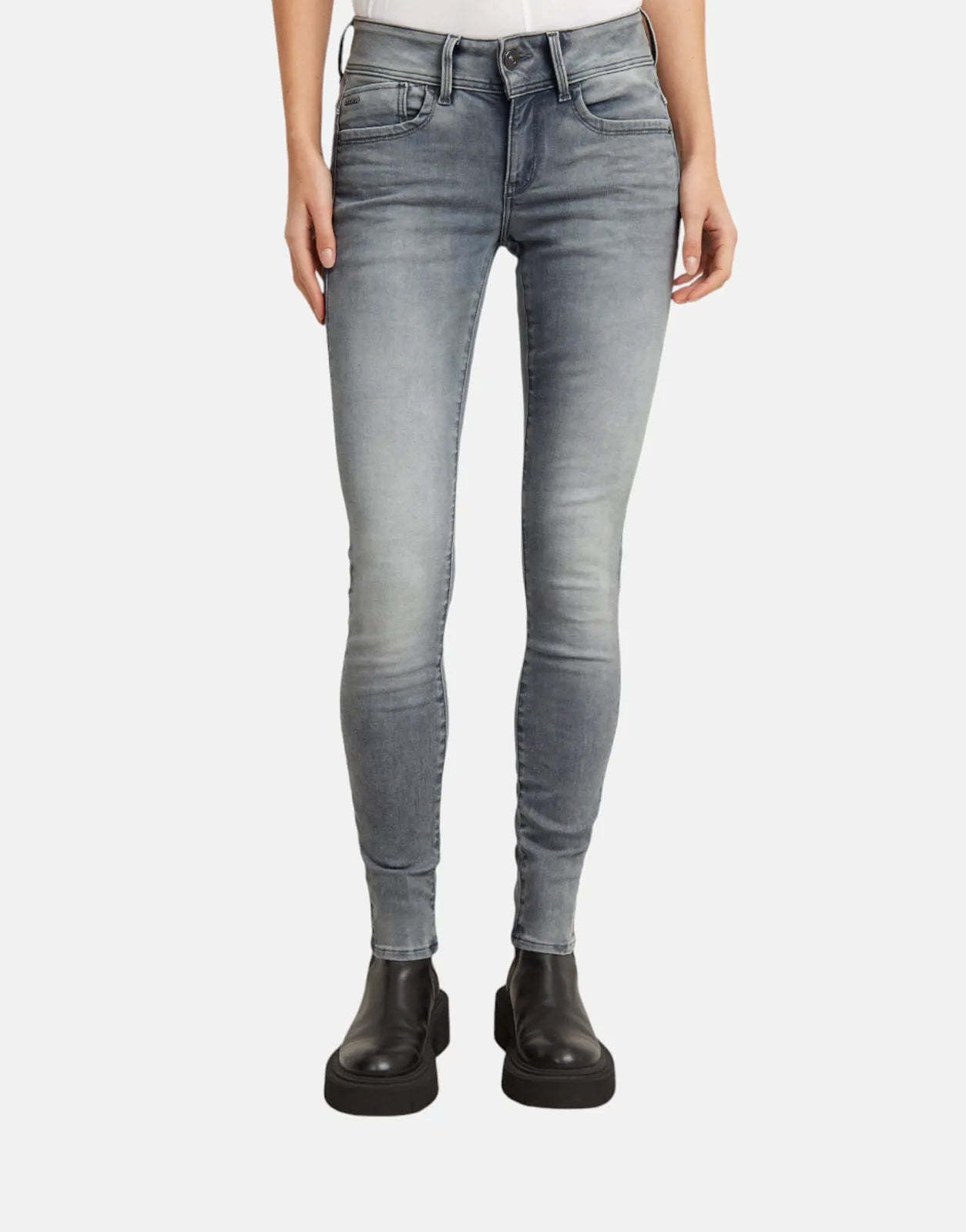 G-Star RAW Lynn Skinny Grey Jeans Fashionable Cropped Denim Jeans