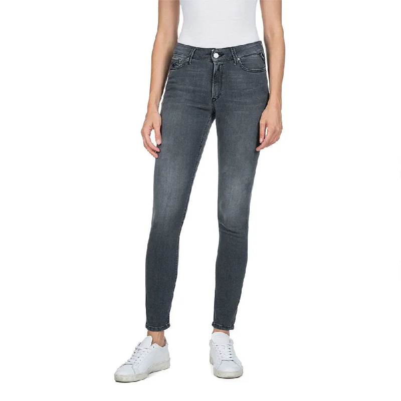 Replay Whw689 51A 409 Jean 097 Grey Fashionable Raw Edge Jeans