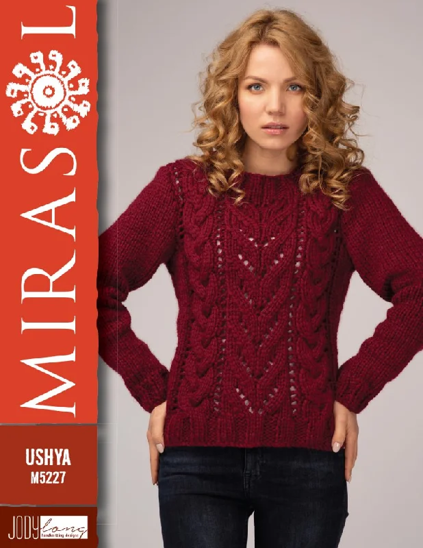 Ushya M5227 Fiorella Sweater Pattern Leaflet Fleece Sweater Nylon Polyester