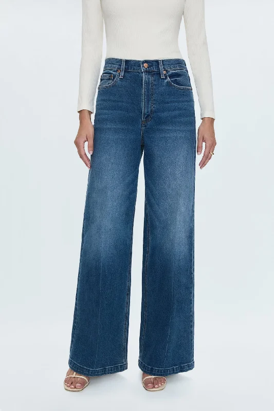 PISTOLA Lana Wide Leg Jean in Cider Comfortable Drawstring Waist Jeans