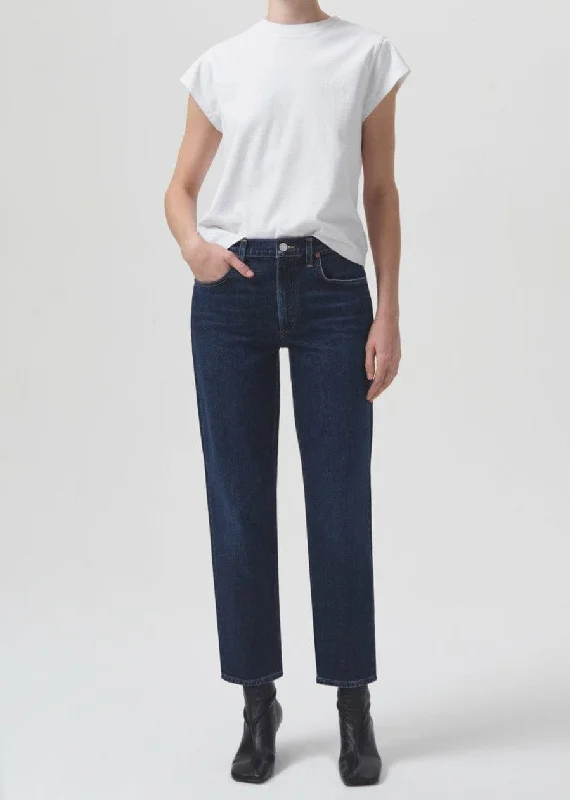 Kye Mid Rise Straight Crop Jean Comfortable Low-Rise Jeans