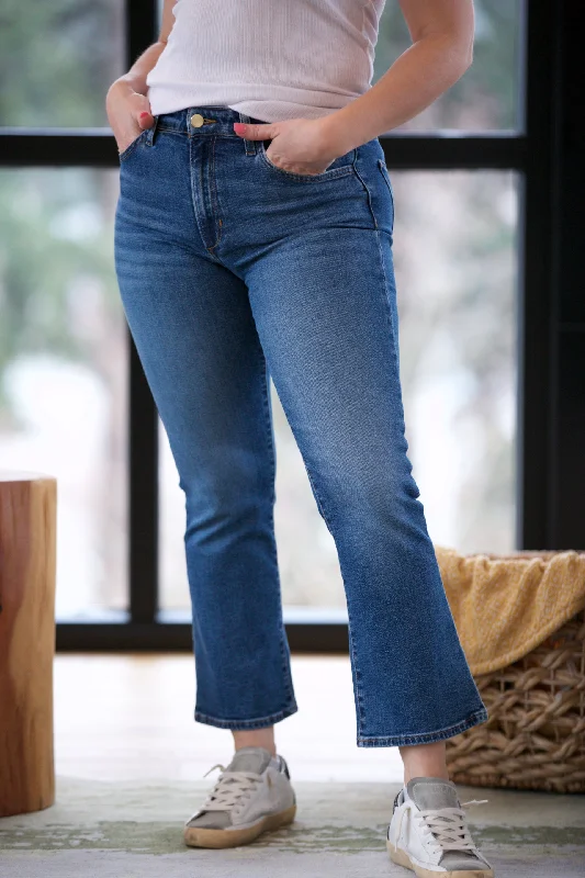 JOE'S JEANS The Callie High Rise Cropped Bootcut in Work in Progress Trendy Vintage Denim Jeans