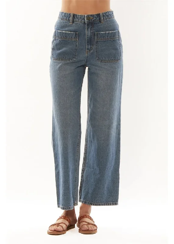 Amuse Society Brooke Jean - WORN IN INDIGO Comfortable Faded High-Rise Jeans