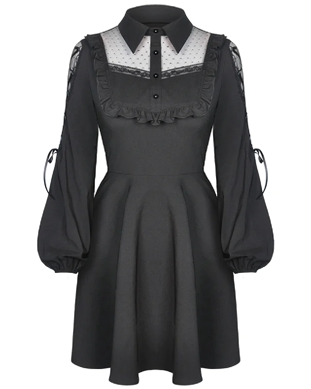 Dark In Love Dusks Embrace Gothic Mini Dress Casual High-Waist Mini Dress