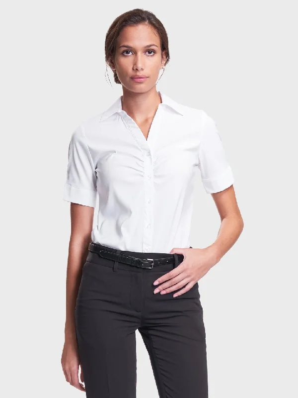 Ladies' Victoria Blouse - White Pastel Color Blouse