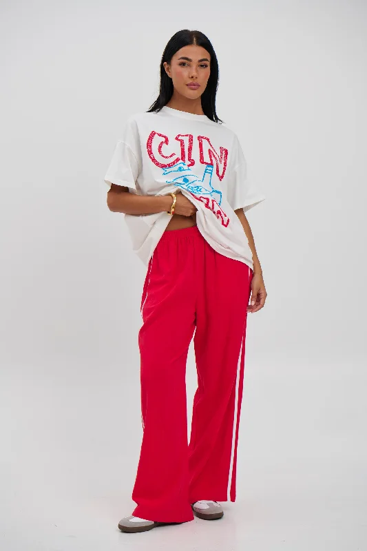 Minnie Pant Red Modern Skinny Pants