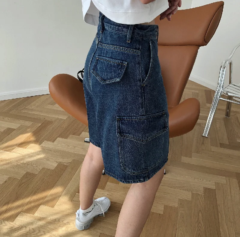 Summer Europe and America street hipster high waist cowboy pants pocket straight loose five pants shorts women Modern Stretch Trousers