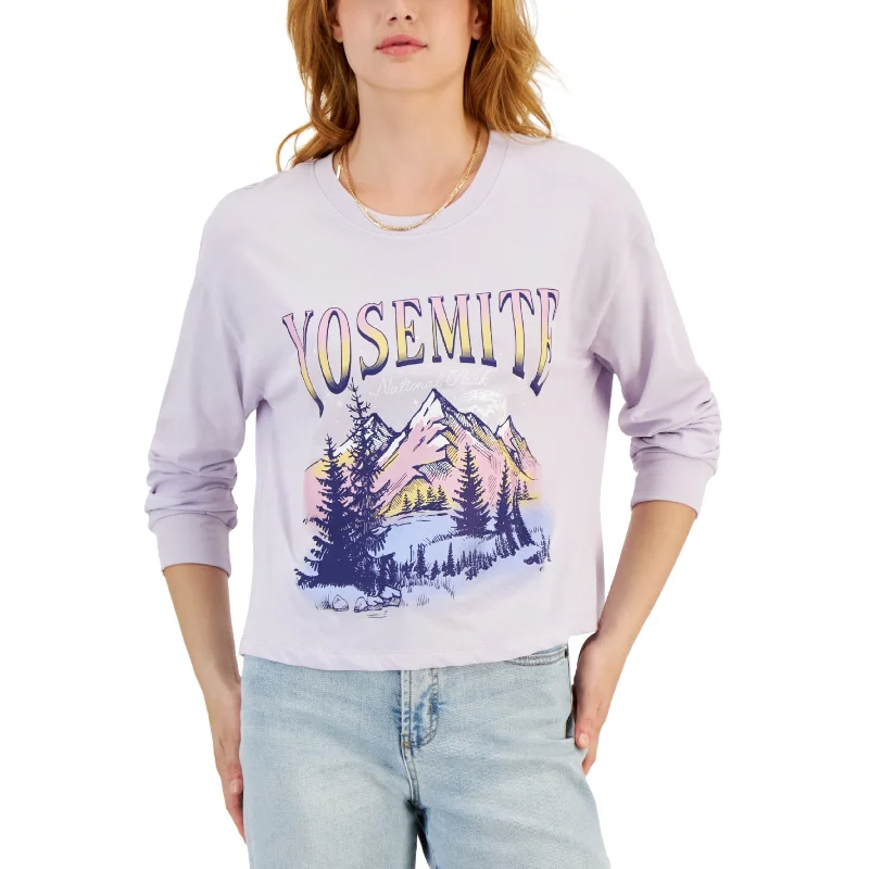 REBELLIOUS ONE - Long-Sleeved Yosemite Graphic Blouse Bell Sleeve Blouse