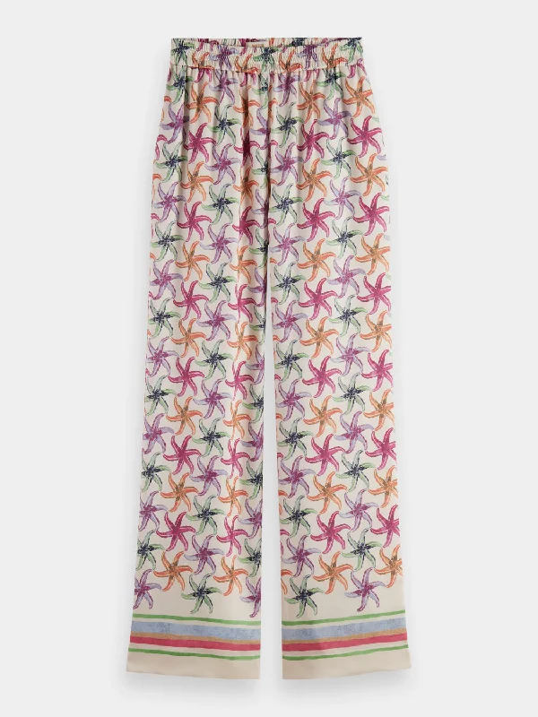 Gia starfish printed pants Trendy Wide-Leg Pants