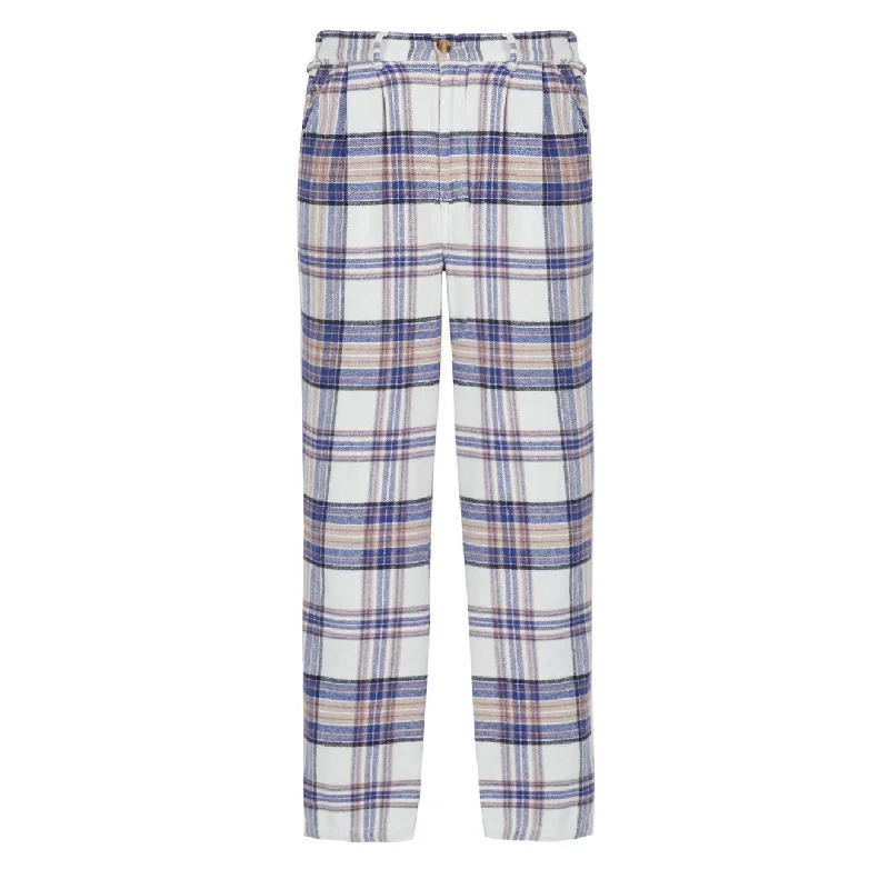 Obey Womens Max Plaid Pants Unbleached Multi Comfortable Cargo Pants