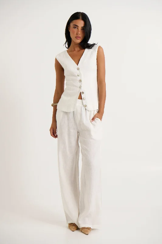 Adalee Pant White Comfortable Jogging Pants