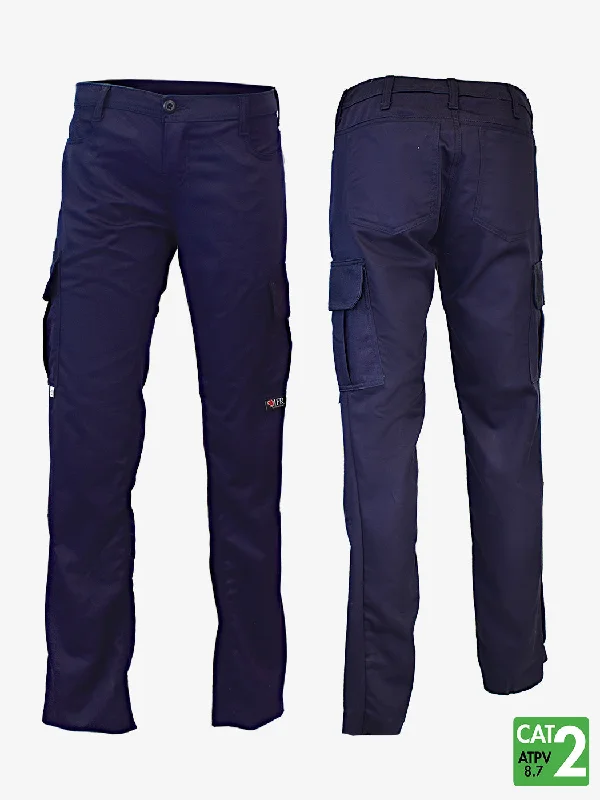 Women's Westex UltraSoft® 7 oz Cargo Pants - Style 671 - Navy Comfortable Denim Trousers