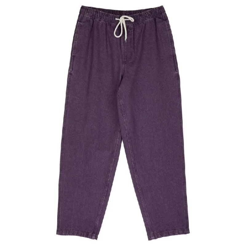 Santa Cruz Womens Pant Opus Dot Balloon - Purple Denim Relaxed Fit Trousers