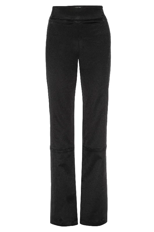 SHILOH Black Satin Pant Cozy Maternity Pants