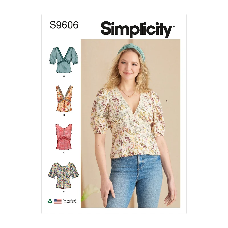 Simplicity Pattern SS9606 Misses' Blouse Office-Ready Blouse