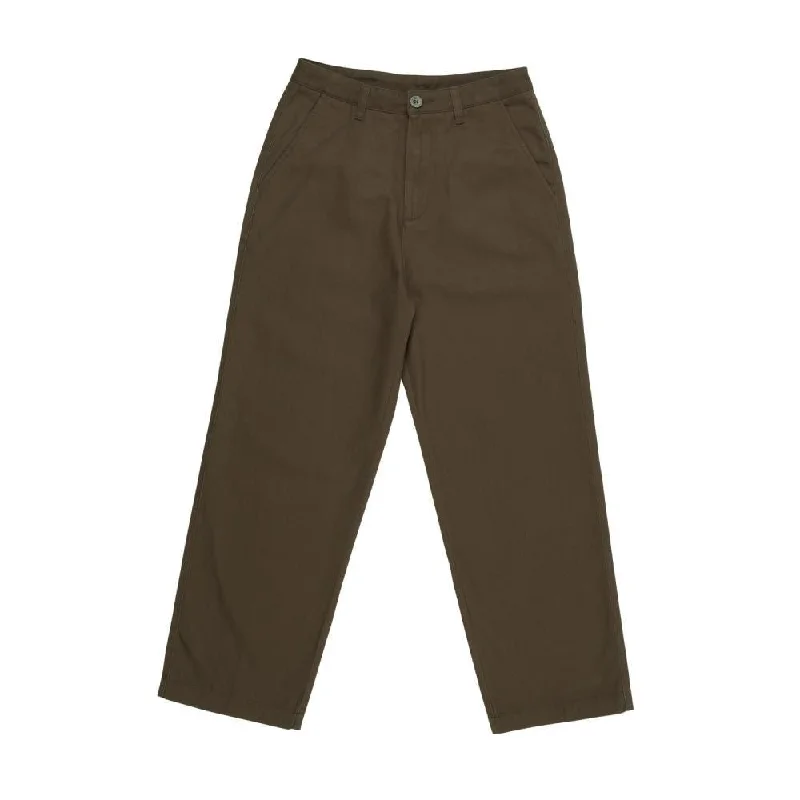 Santa Cruz Womens Pant Nolan Chino - Chocolate Brown Comfortable Pleated Pants