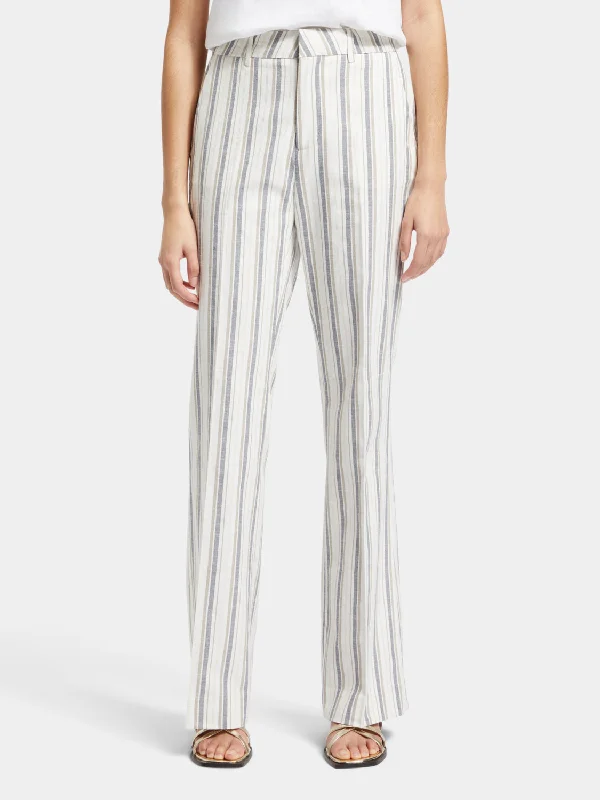 Violet lurex striped pants Chic Checkered Pants