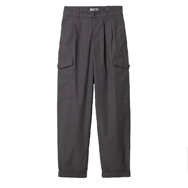 Carhartt WIP Womens Collins Pant Rhino Rinsed Formal Linen Trousers