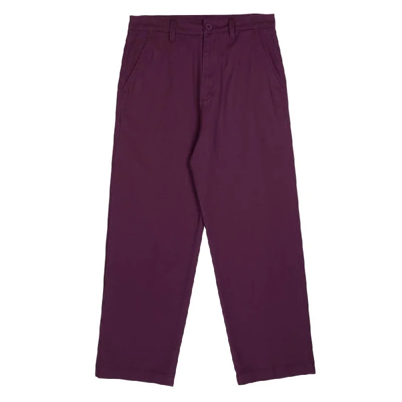 Santa Cruz Womens Pant Nolan Chino - Grape Comfortable Wide-Leg Pants