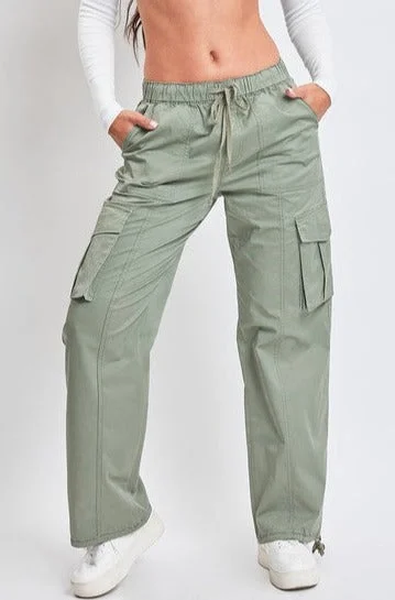 Pull On Cargo Pants Trendy Printed Pants