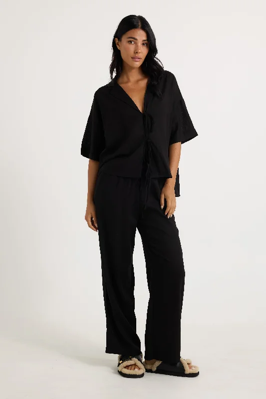 Santa Monica Pant Black Classic Straight Pants