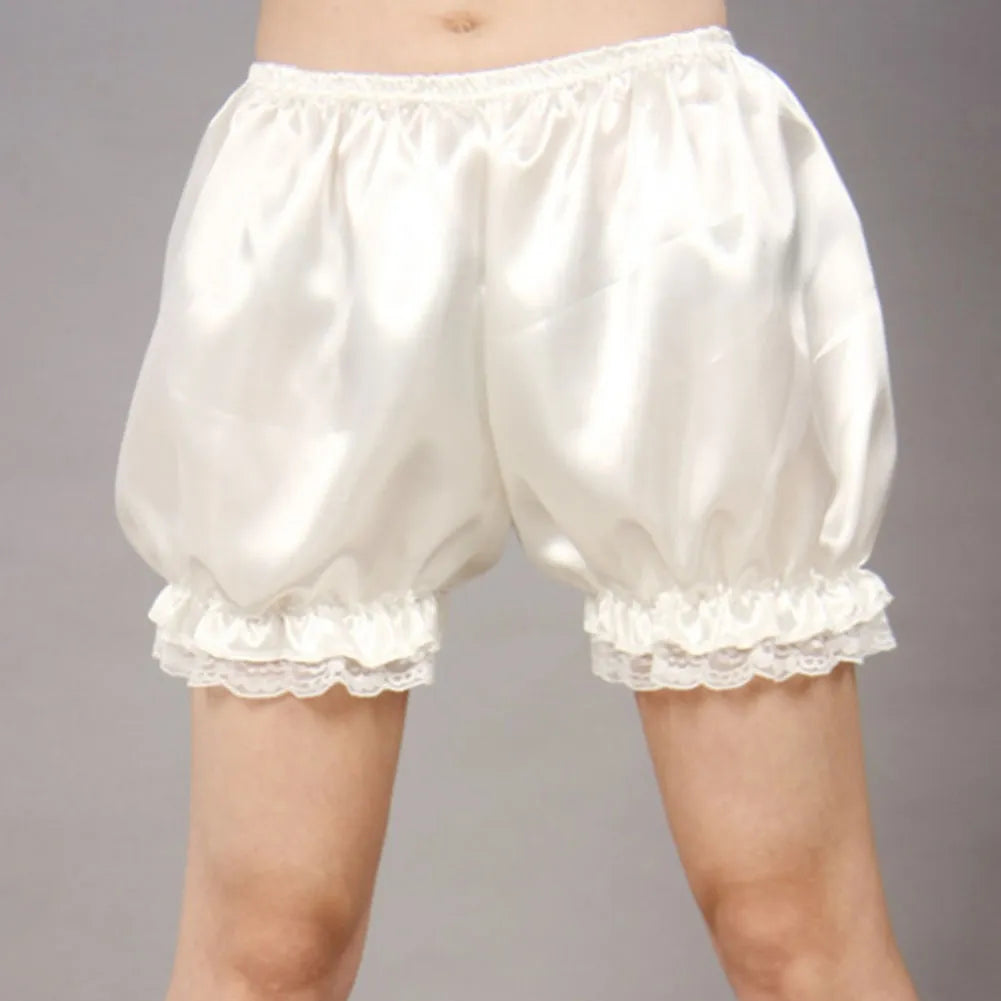 Lolita Cosplay Lace Women Bubble Bloomer Under Short Pants Elastic Lantern shorts Stylish Elastic Waist Pants