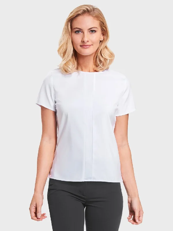 Ladies' Sophia Blouse - White Chic Ruffle Blouse