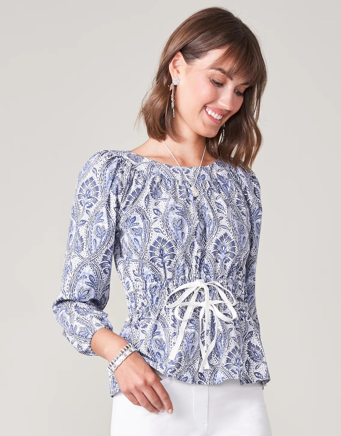 Colette Blouse - Bellinger Arbor Denim Lightweight Chiffon Blouse