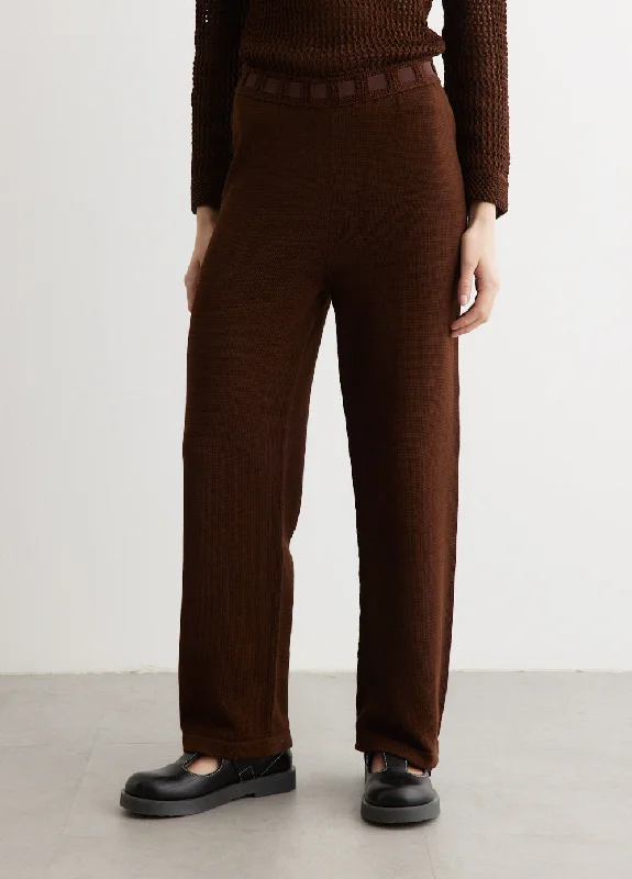 Johnny Knit Pants Elegant Wool Trousers