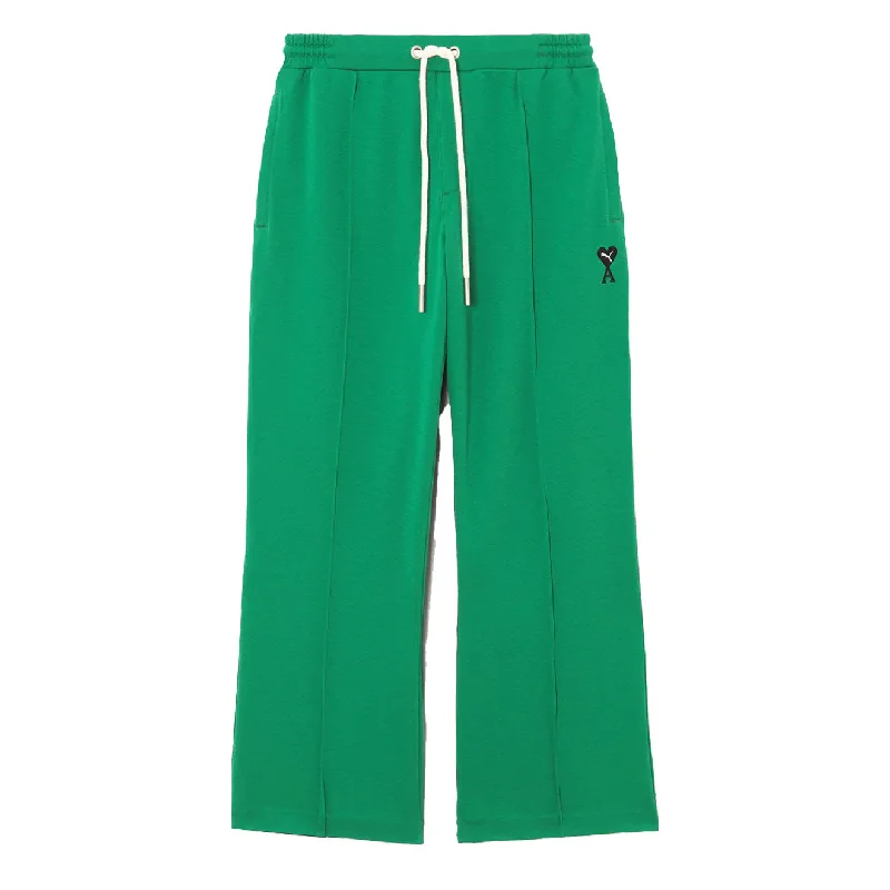 Puma X Ami Womens Wide Pants Verd Green Comfy Zip-Up Pants