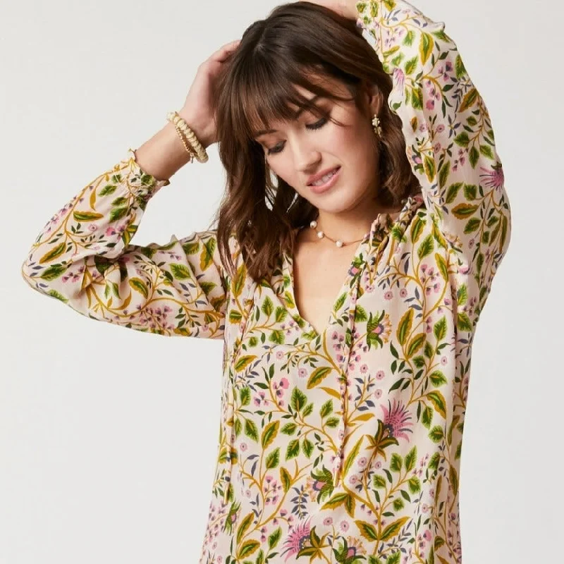 Reese Silk Blouse - Pepper Hall Thistle Office-Ready Blouse