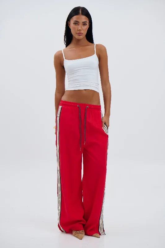 Leesa Pant Red Classic Flared Pants