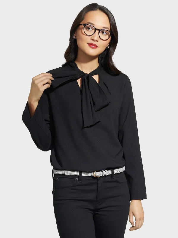 Ladies' Dahlia Blouse - Black Pastel Color Blouse