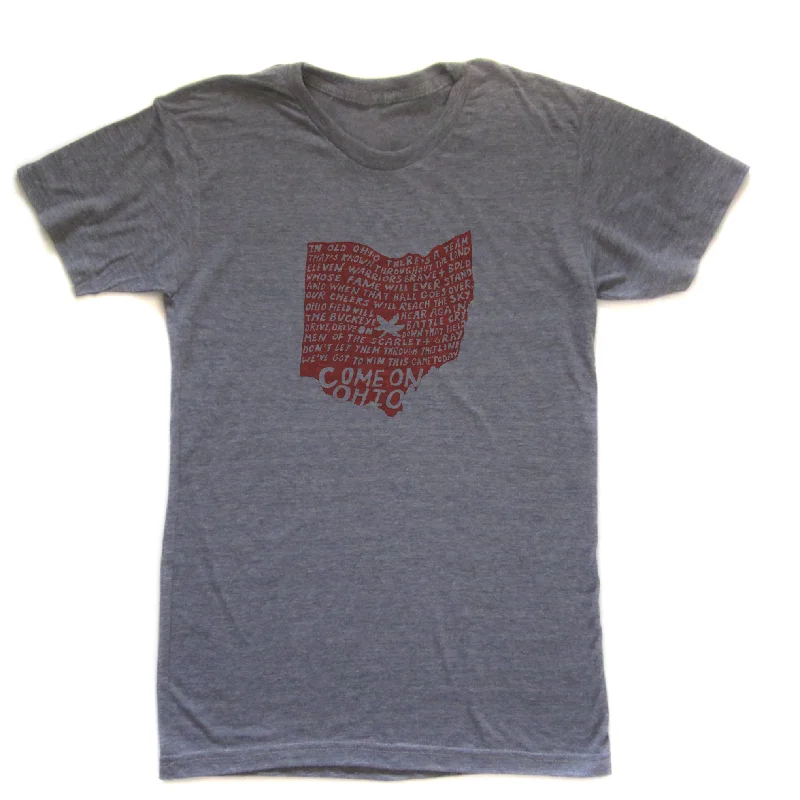 Come on Ohio : Unisex Tee Front Pockets Side Pockets Patch Pockets