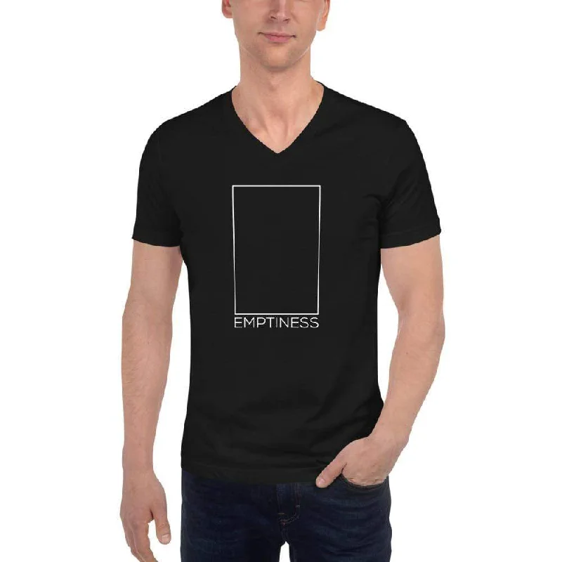 Emptiness Paradox - The Void Within - Unisex V-Neck T-Shirt Nylon Fabric Polyester Fabric Spandex Fabric