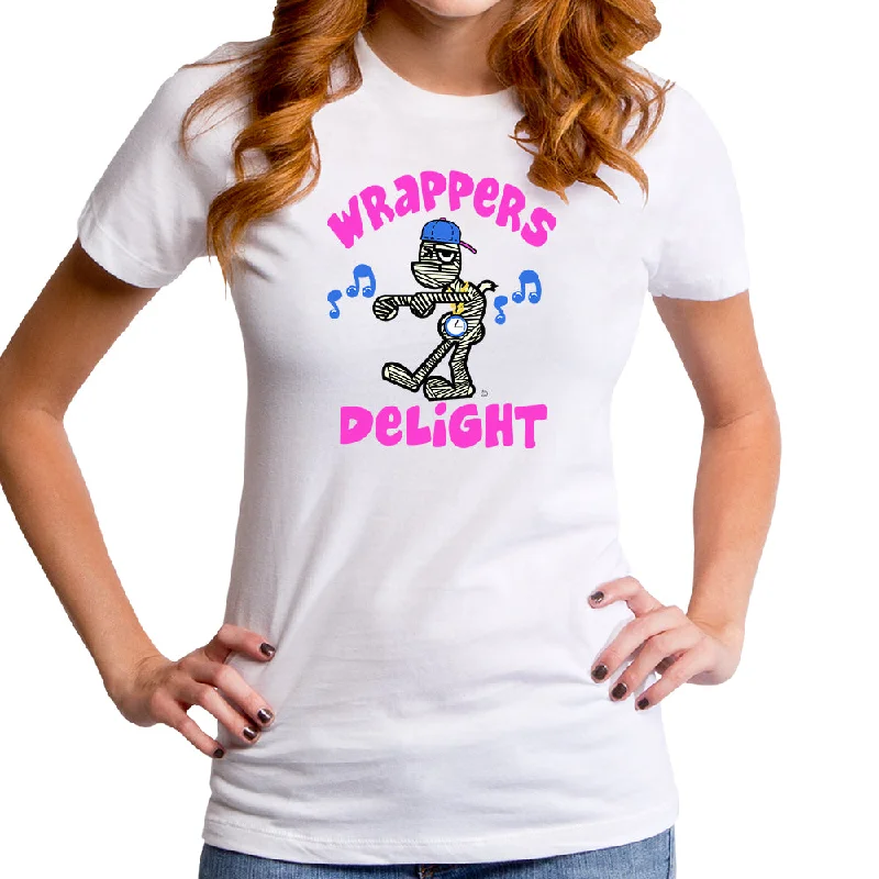 Wrappers Delight Women's T-Shirt Ribbed Striped Patterned