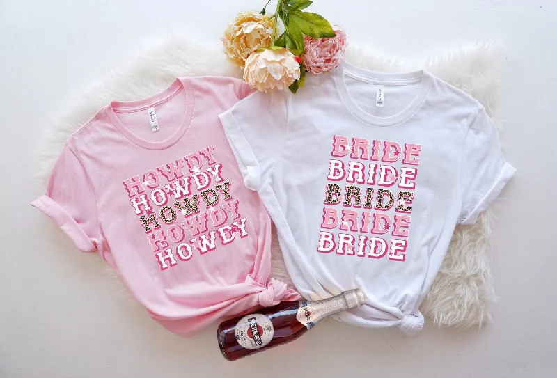 Howdy Bachelorette Party| Nashville bachelorette party shirts Graphic Embroidered Appliqued