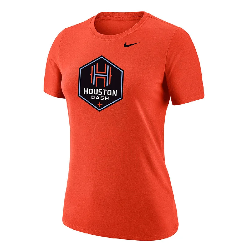 Houston Dash Ladies Nike Dri-Fit Cotton Tee Fashionable Trendy Casual