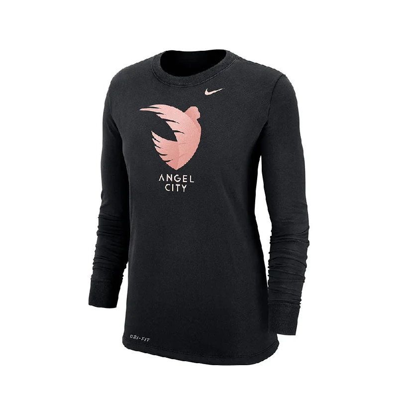 Angel City Women's Nike Long Sleeve Tee Collared Crew Neck Turtle Neck