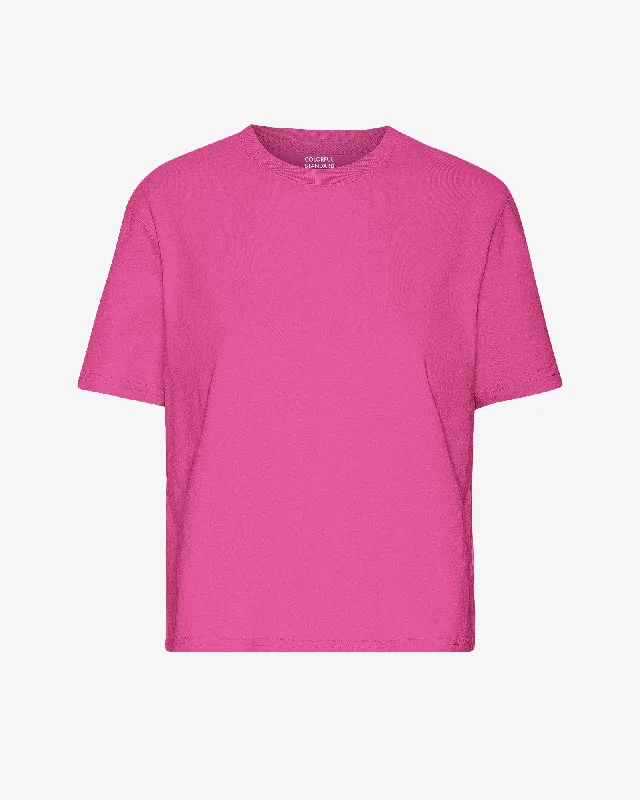 Organic Boxy Crop Tee - Bubblegum Pink Elasticated Padded Insulated