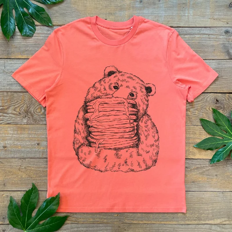 Pancake Bear T-Shirt Solid Print Embellished