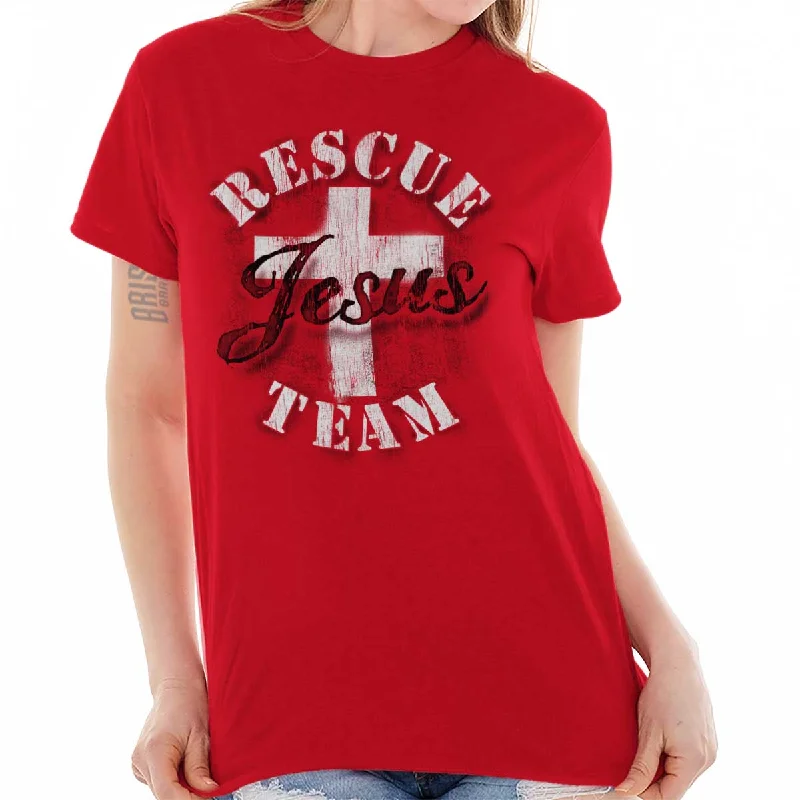 Rescue Team T Shirt Sequined Glittery Shiny