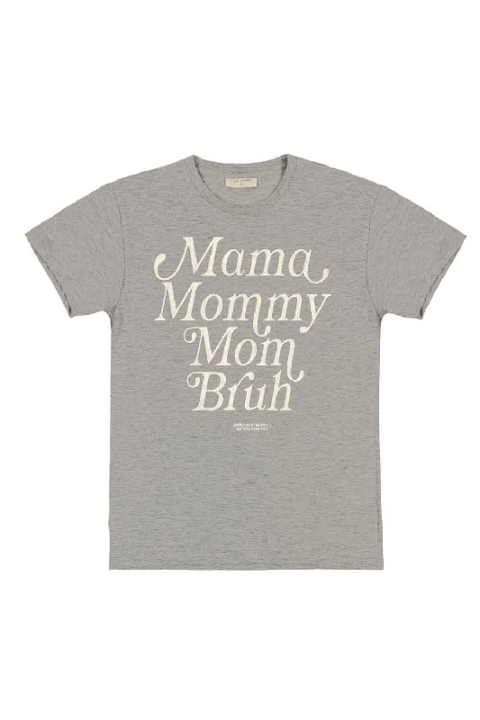 Simply Southern Plus Size Mom Bruh T-Shirt for Women in Oat Heather | EXT-SS-MOMBRUH-OATHTHR Chenille Blend Fleece Blend Nylon Blend